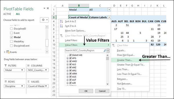 Value Filters