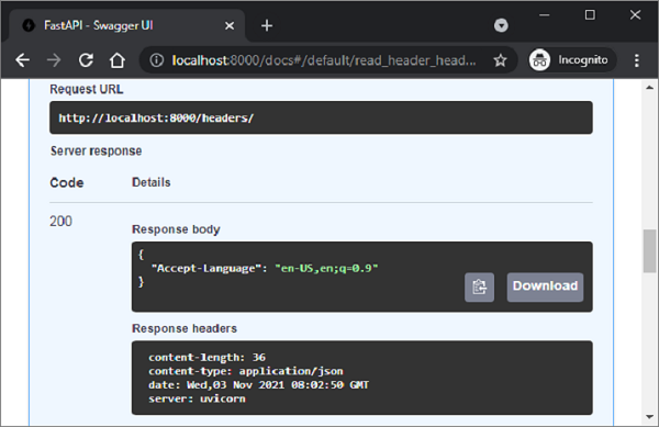 FastAPI Header Parameters