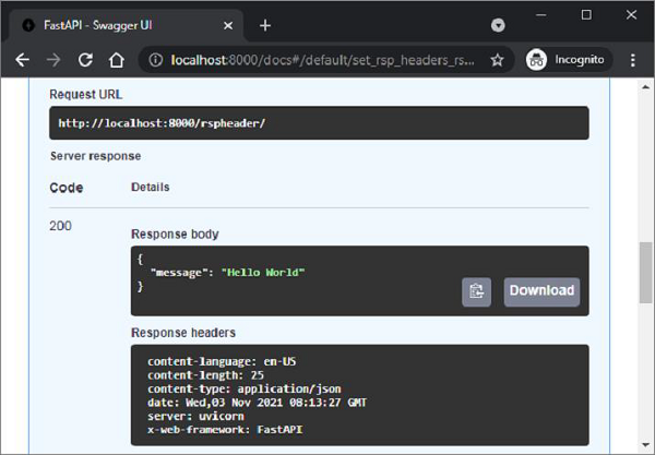 FastAPI Header Parameters