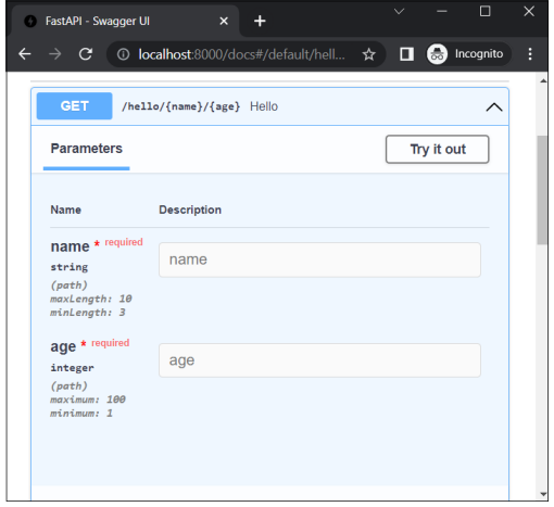 FastAPI Parameter Validation