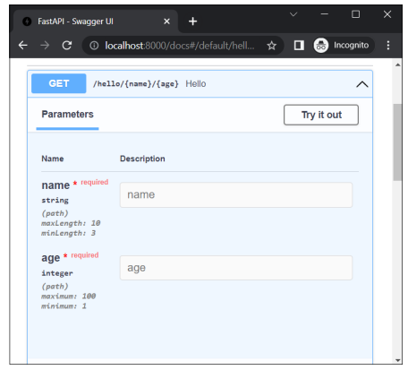 FastAPI Parameter Validation