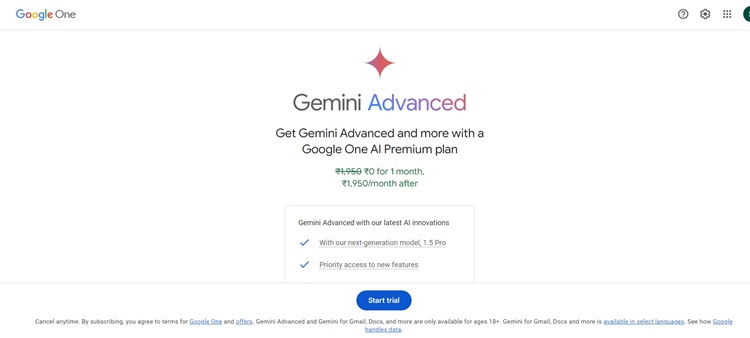 Gemini Advanced