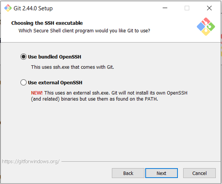 Git installation on Windows