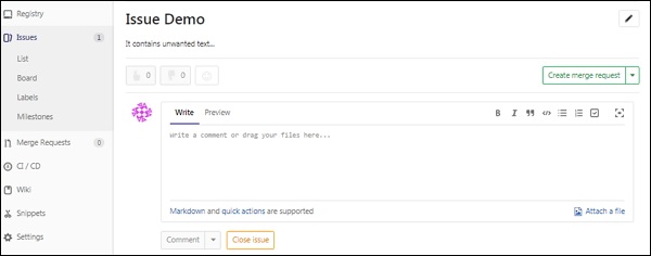 GitLab Create Issue