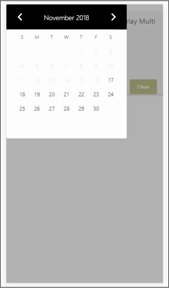 Amp datepicker lightbox