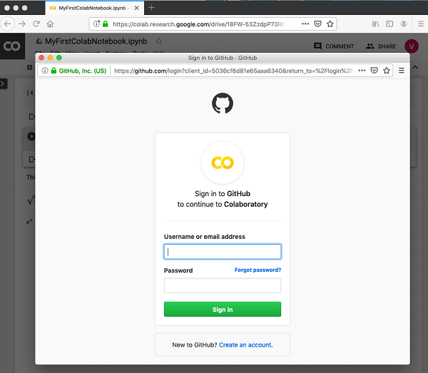 Login Screen GitHub