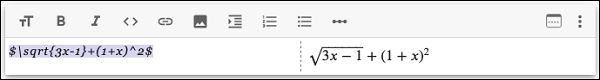 Mathematical Equations Text Cell