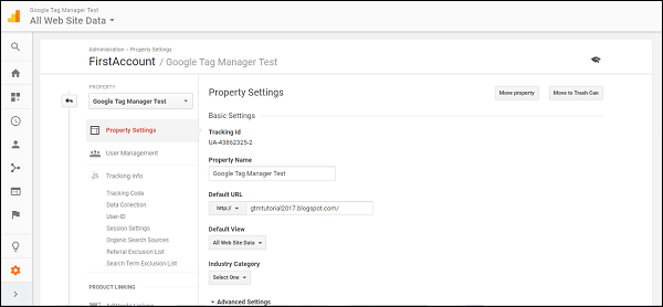 Google Analytics Interface