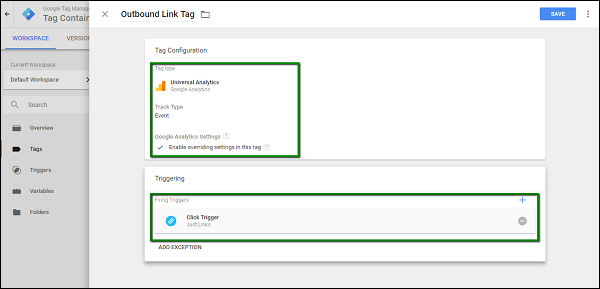 Outbound Link Tag