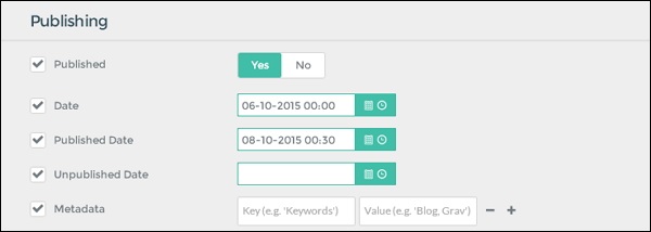 Grav Page Editor Options