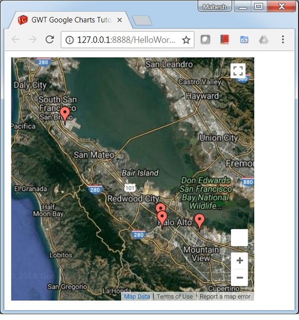 Map Chart using Latitude/Longitude