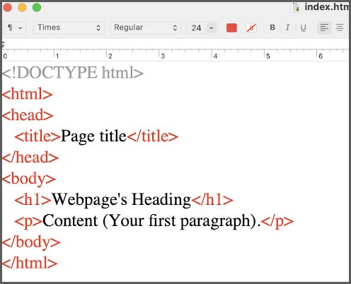 TextEdit - HTML Editor