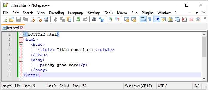 Notepad++ - HTML Editor