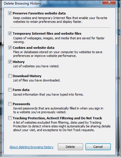 Delete Browsing History