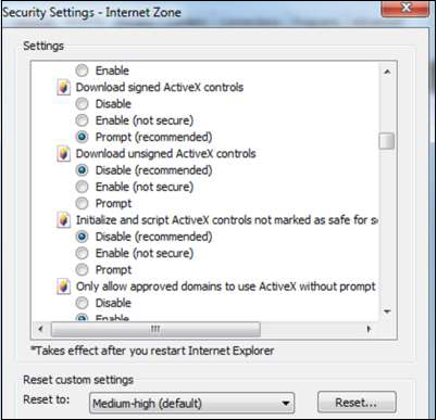 Security Settings