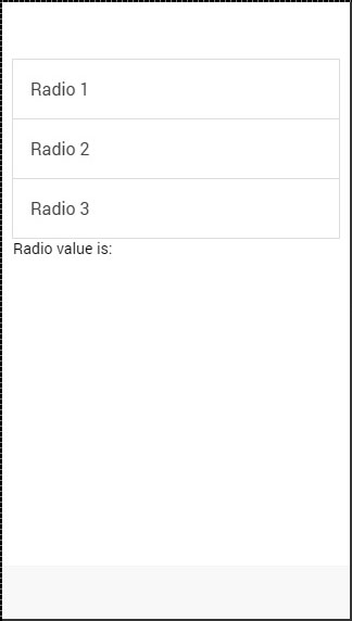 Ionic Radio unchecked