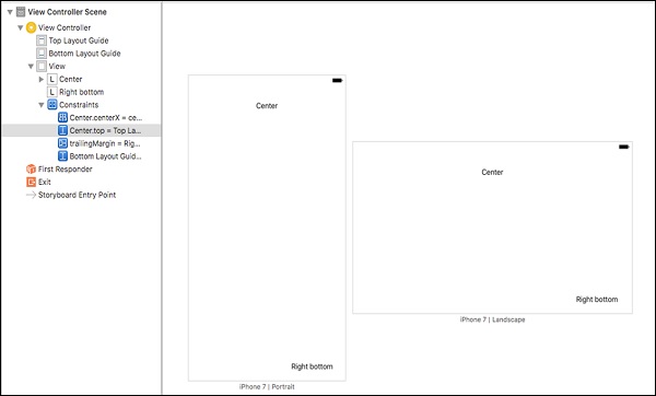 View after applying Constraints