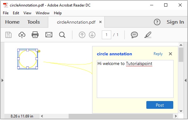 Circle Annotation