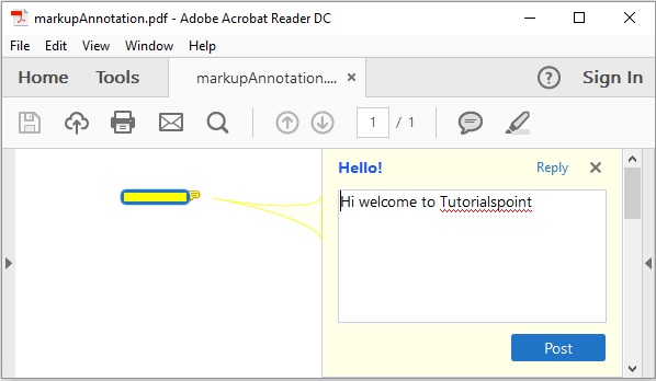 Markup Annotation