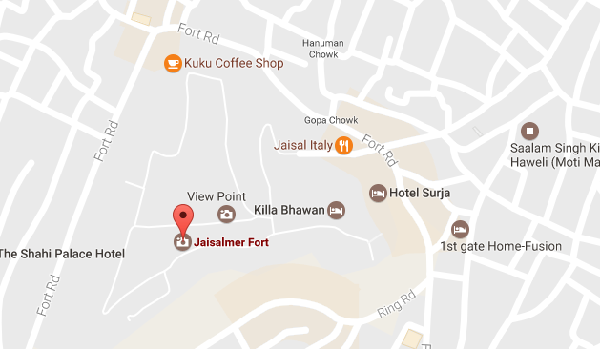 Jaisalmer Fort Location