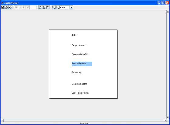 Jasper Report Section Example
