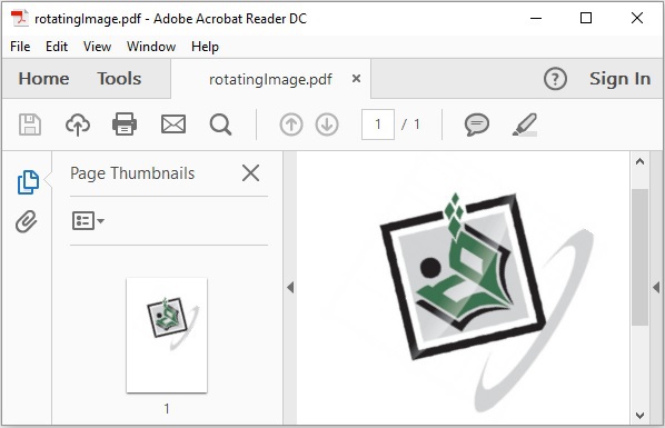 Rotate Image in PDF