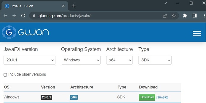 JavaFX SDK