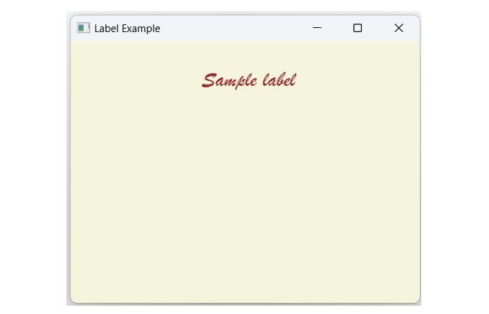 Javafx Label Output