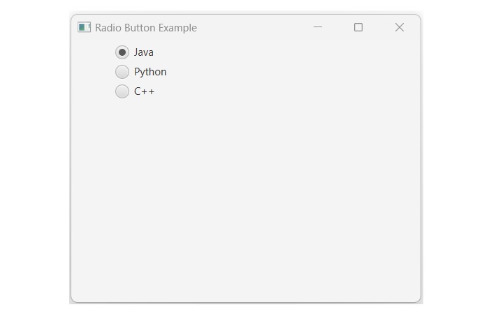 RadioButton Output