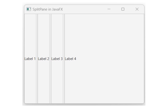 SplitPane Output