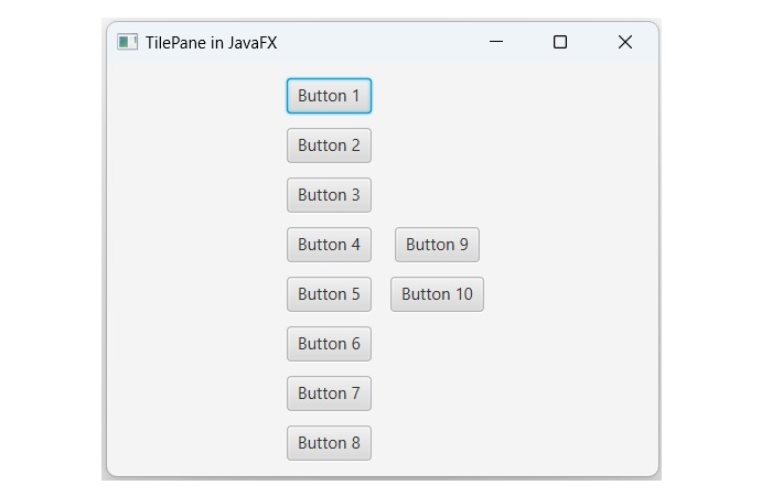 TilePane output