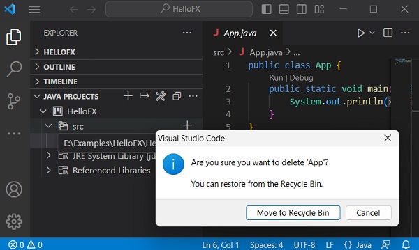 Visual Studio App Java