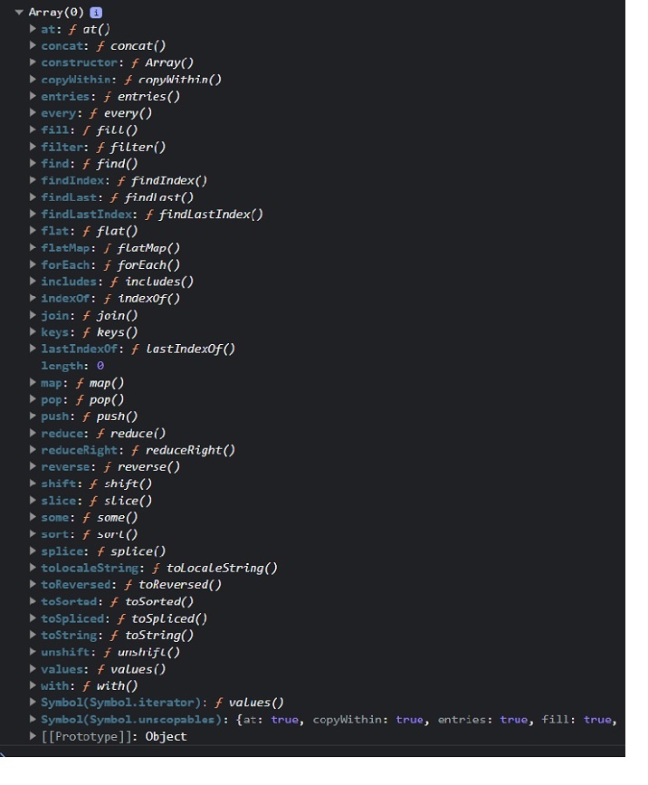 JavaScript Array Prototype