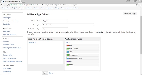 Available Issue Types