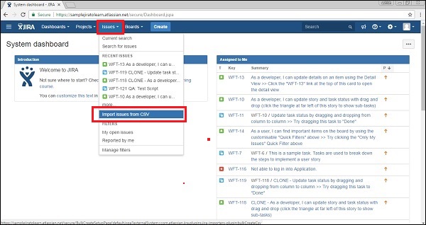 CSV functionality