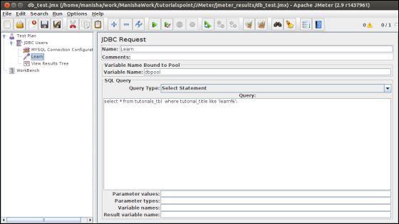 JDBC Request