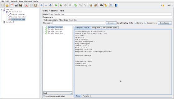 JMS Publish Sub Test Output1