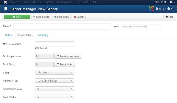 Joomla Adding Banners
