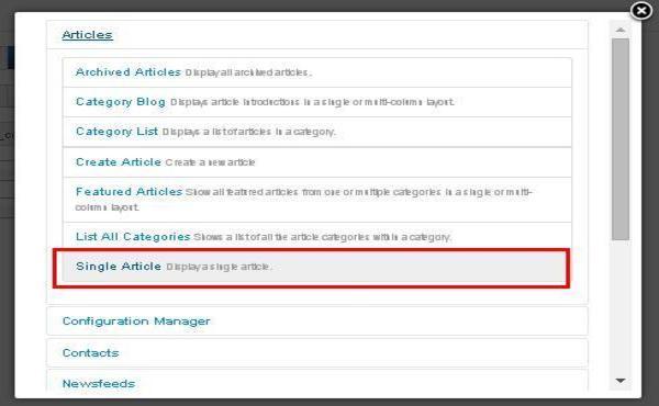 joomla Adding Menu Items