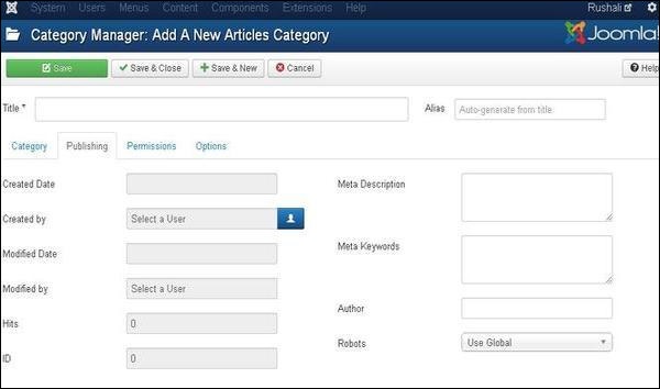 joomla Category Management