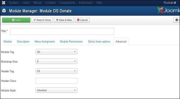 Joomla Donation Module
