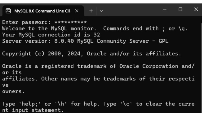 mysql command line client