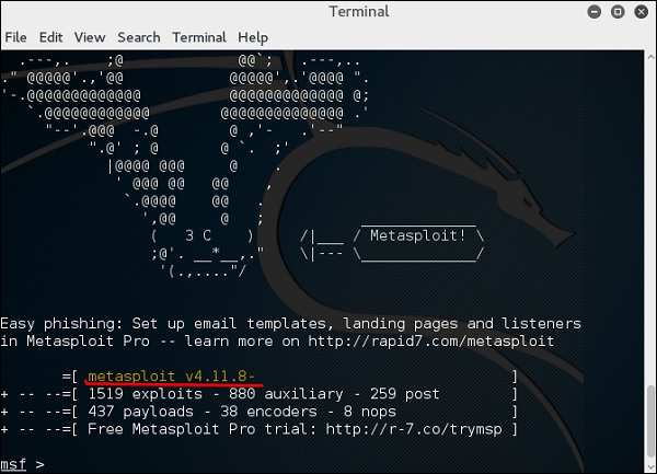 Metasploit Version