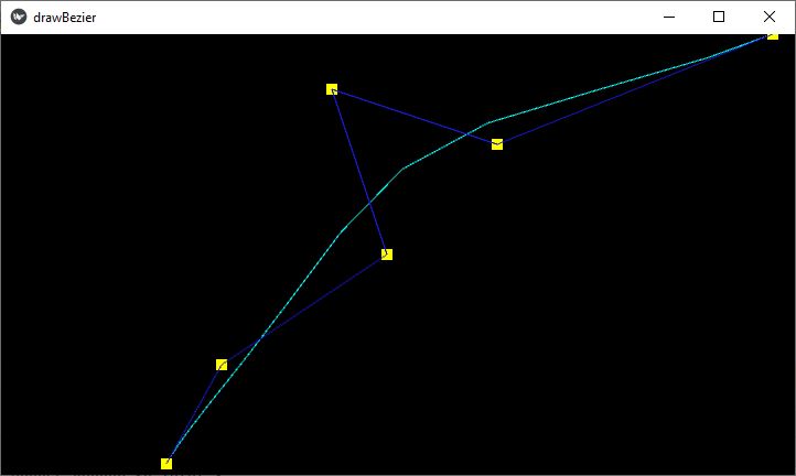 Kivy Draw Bezier Curve