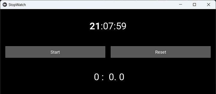 Kivy Stopwatch App Example