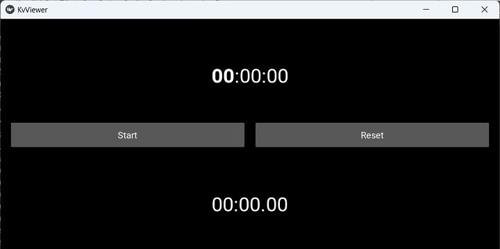 Kivy Stopwatch App