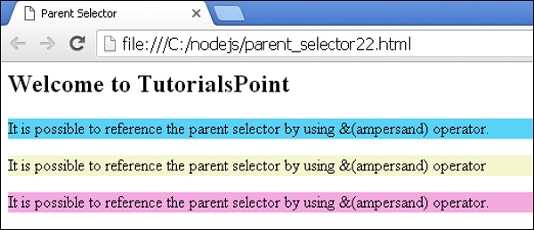 Less Parent Selector