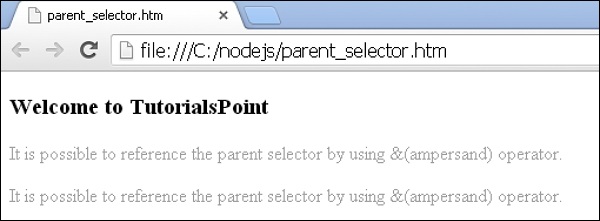 Less Parent Selector