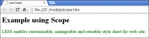 Less Scope