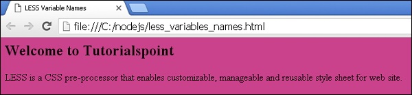 LESS Variable Names